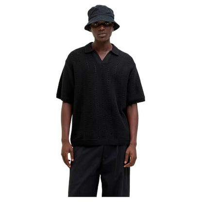 Jorparos Knit Easter Short Sleeve Crochet Polo