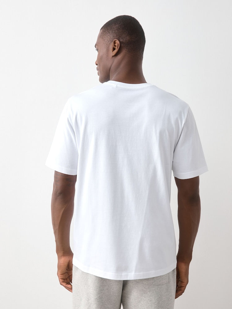 White Regular Fit Essential Crew Neck Cotton T-Shirt