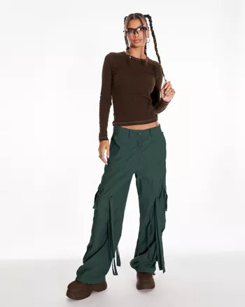 Green Knight Parachute Cargo Trouser