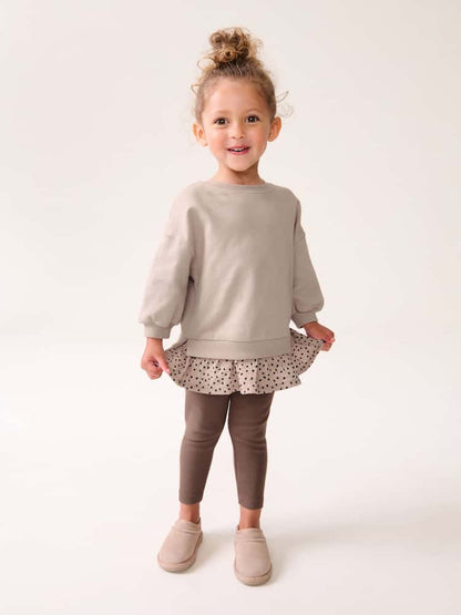Neutral Tan Long Sleeve Top