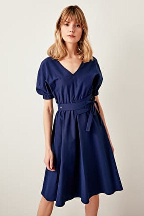 Indigo Belted Dress