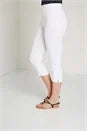 White Cropped Stretch Trouser