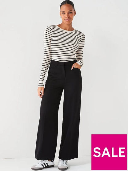 The Very Collection Black Wide Leg Trouser