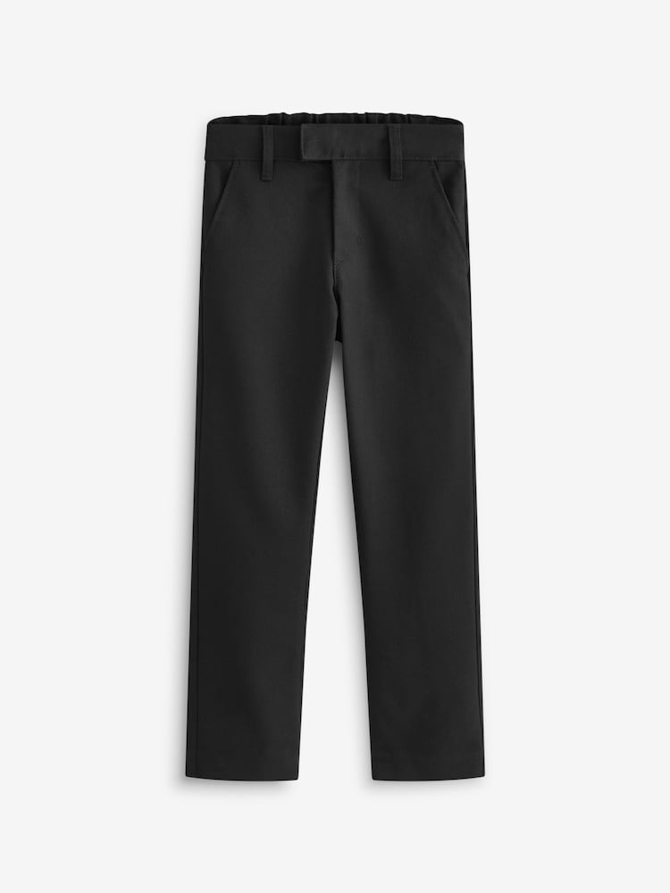 Black Slim Waist Slim Leg School Formal Trousers