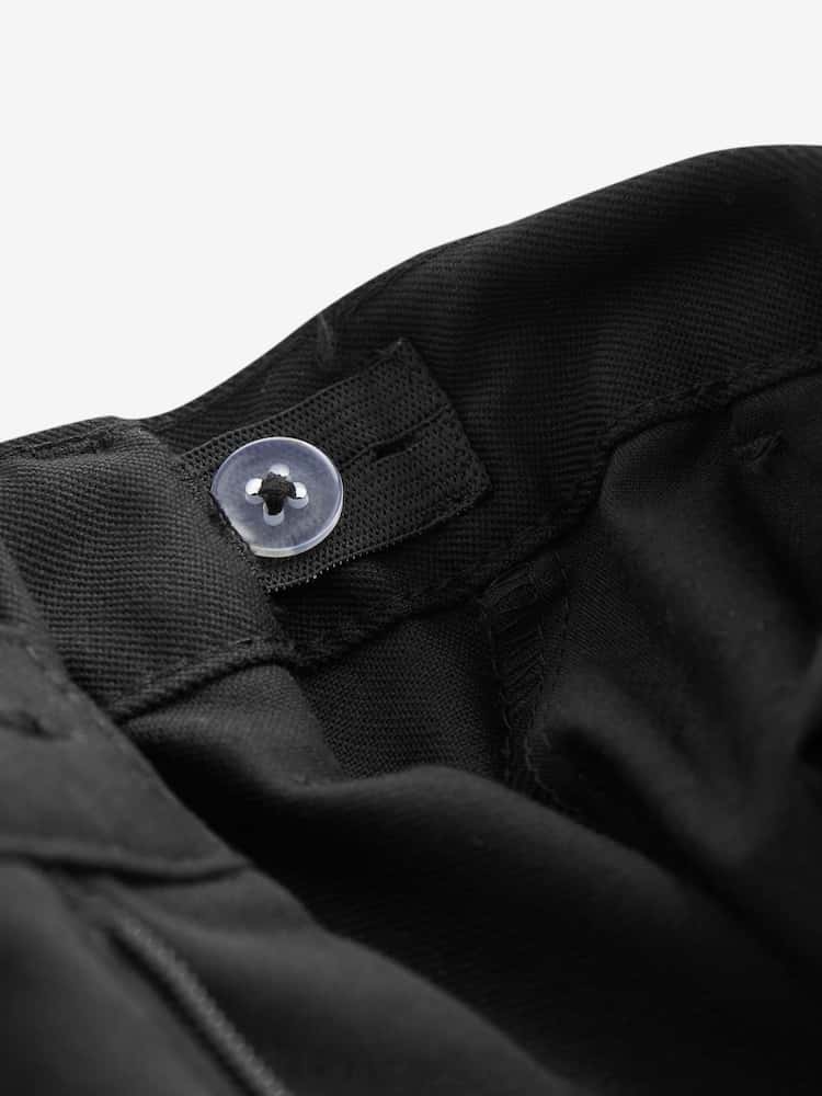 Black Slim Waist Slim Leg School Formal Trousers