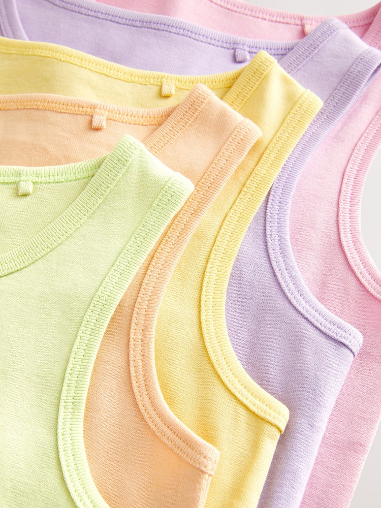 Multi Pastel Vests 5 Pack