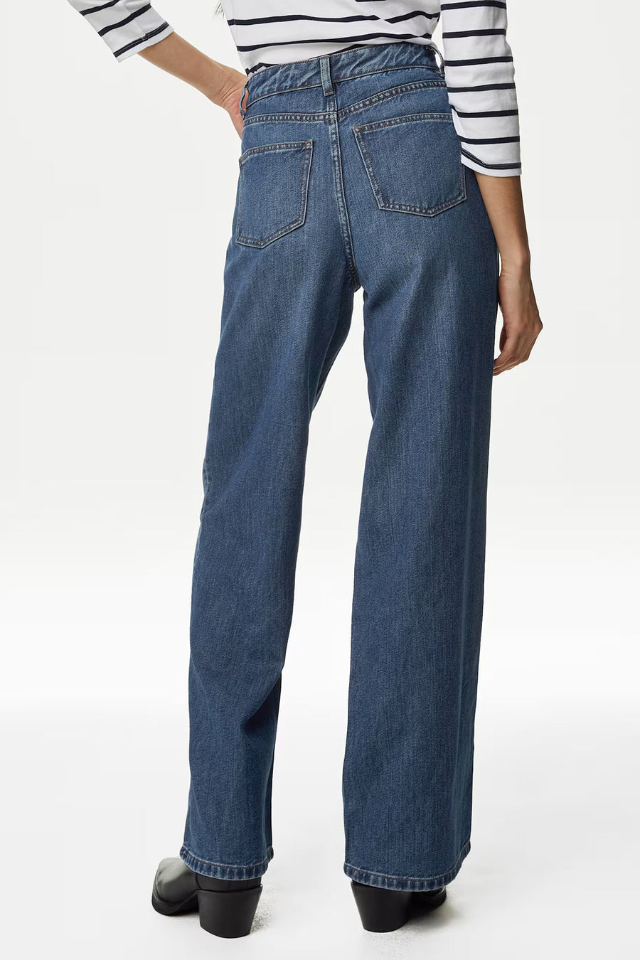Tall Slouchy Mid Rise Wide Leg Jeans