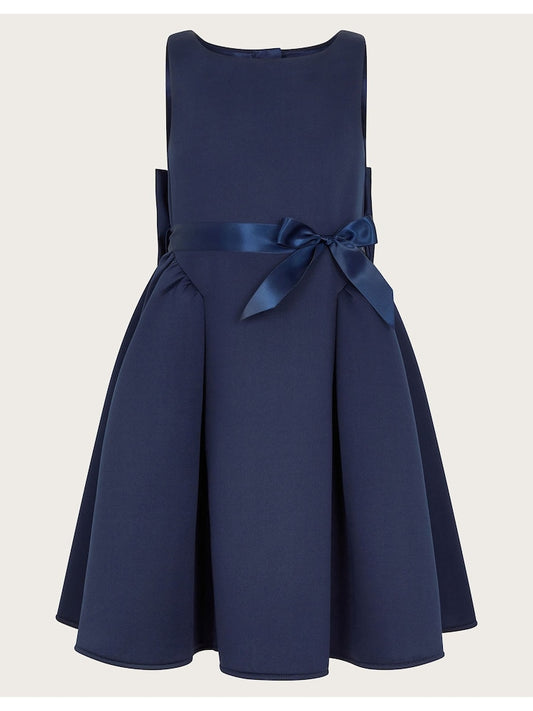 Blue Holly Scuba Bridesmaid Dress