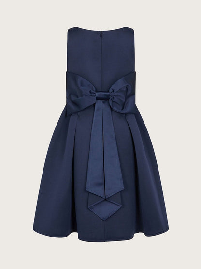 Blue Holly Scuba Bridesmaid Dress