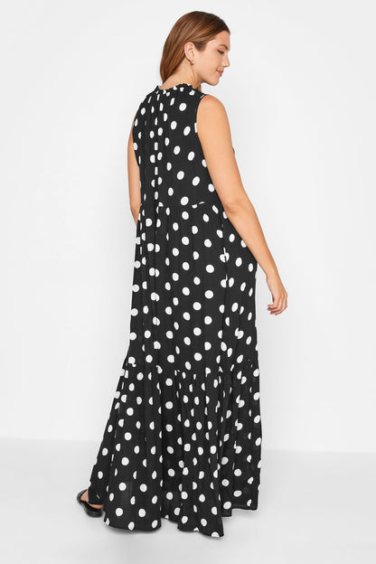 Tall Black Polka Dot Maxi Dress
