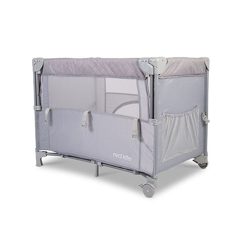 Red Kite Dreamer Bedside Crib, Soft Grey