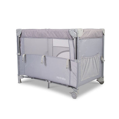 Red Kite Dreamer Bedside Crib, Soft Grey