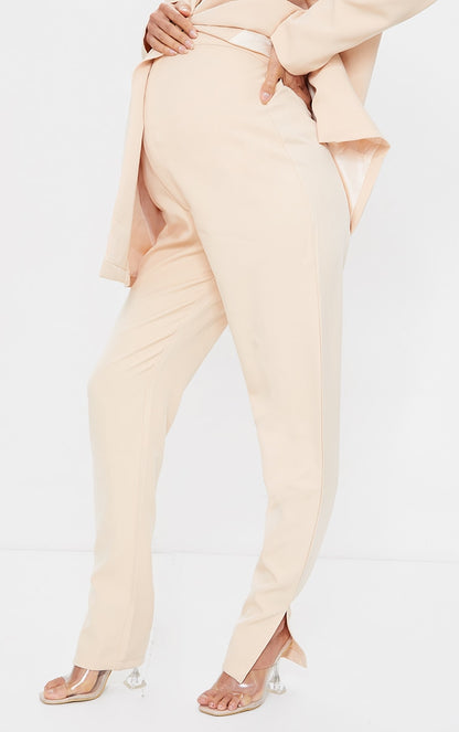 Maternity Camel Bump Support Suit Trousers