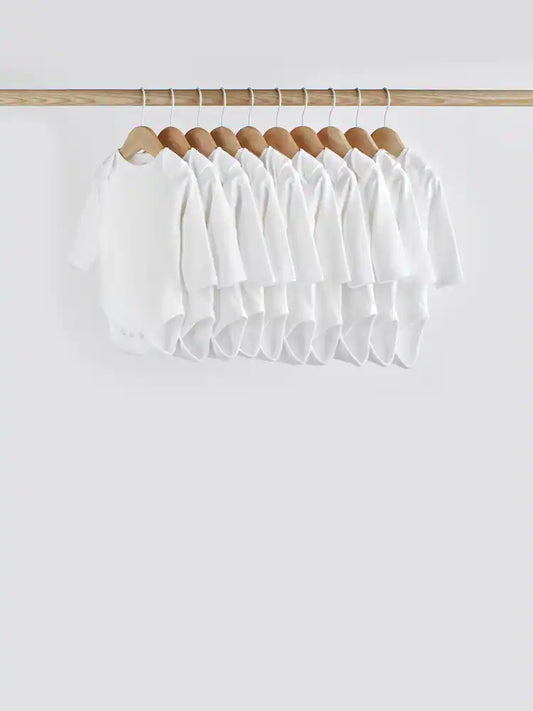 9 Pack Essential Baby Long Sleeve Bodysuits