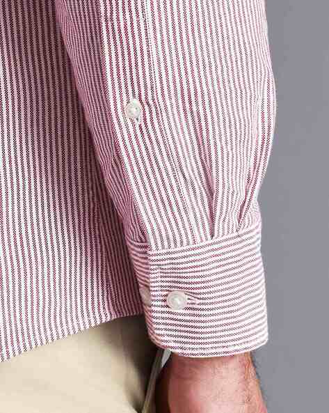 Pure Cotton Oxford Stripe Slim Fit Rugby Shirt