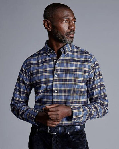 Overcheck Brushed Oxford Shirt