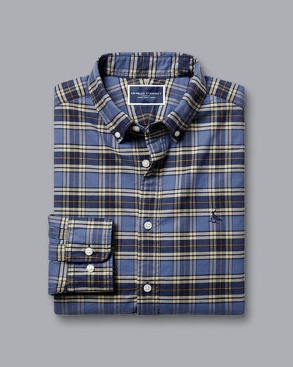 Overcheck Brushed Oxford Shirt