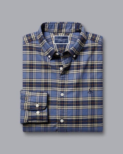 Overcheck Brushed Oxford Shirt