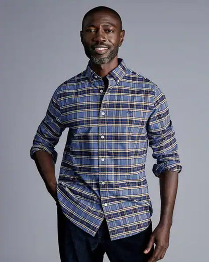 Overcheck Brushed Oxford Shirt