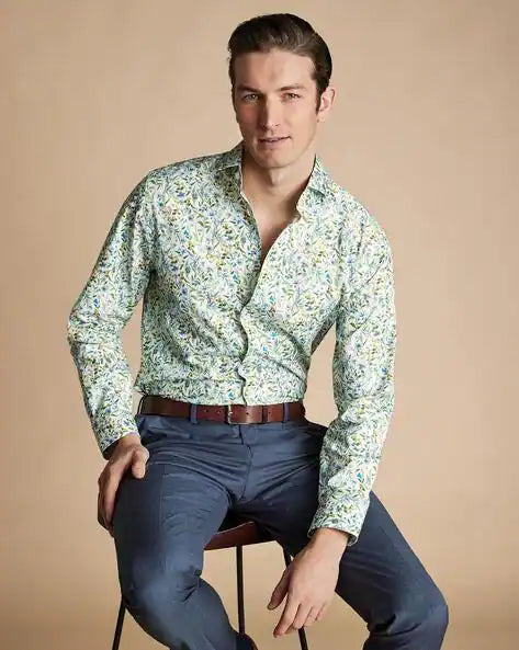 Multi Slim Fit Liberty Fabric Floral Print Slim Fit Shirt