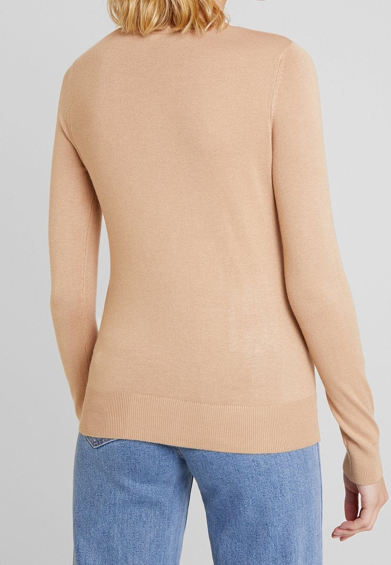 Camel Gold button Lightweight Cardigan