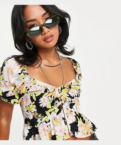 Petite printed floral blouse-Multi