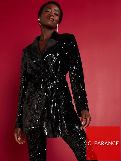Double Breasted Wrap Blazer
