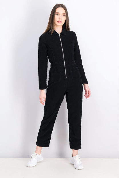 Black Corduroy Jumpsuit