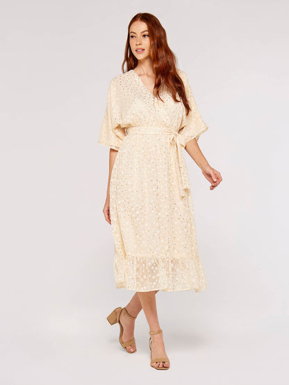 Satin Gold Foil Dress