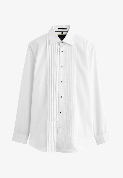 Pleat Dress Shirt Camicia - White