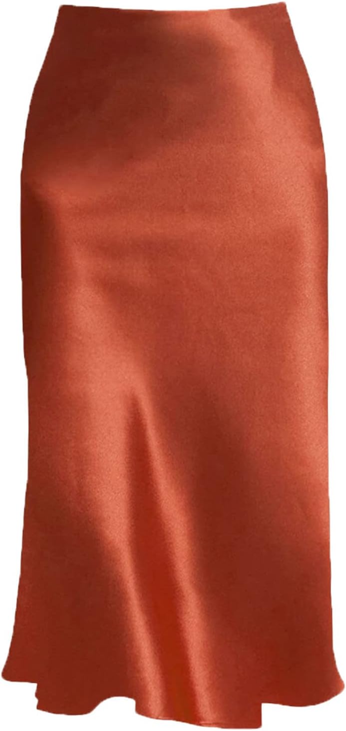 Satin Midi Skirt