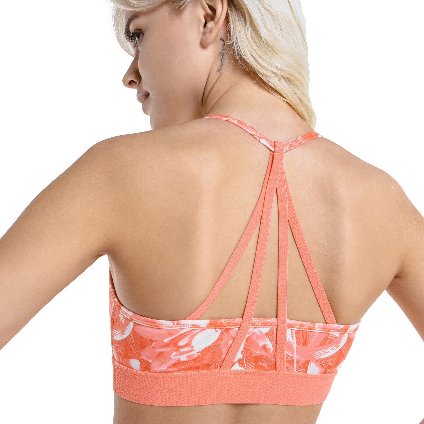 Untamed Women's Low Impact Training Bra - Georgia Peach-floral print