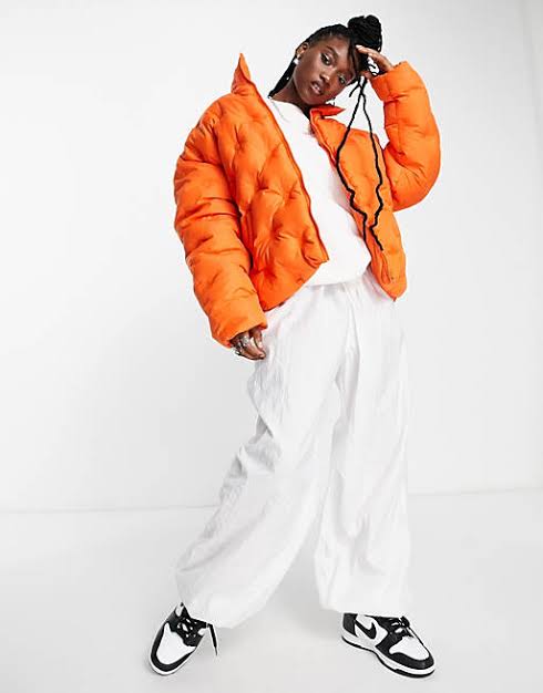 Unisex Puffer Jacket Orange