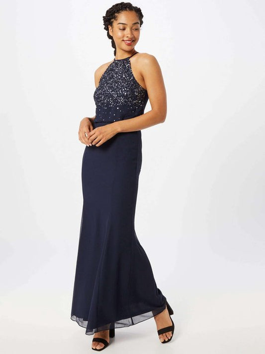 Navy Sequin Maxi Dress