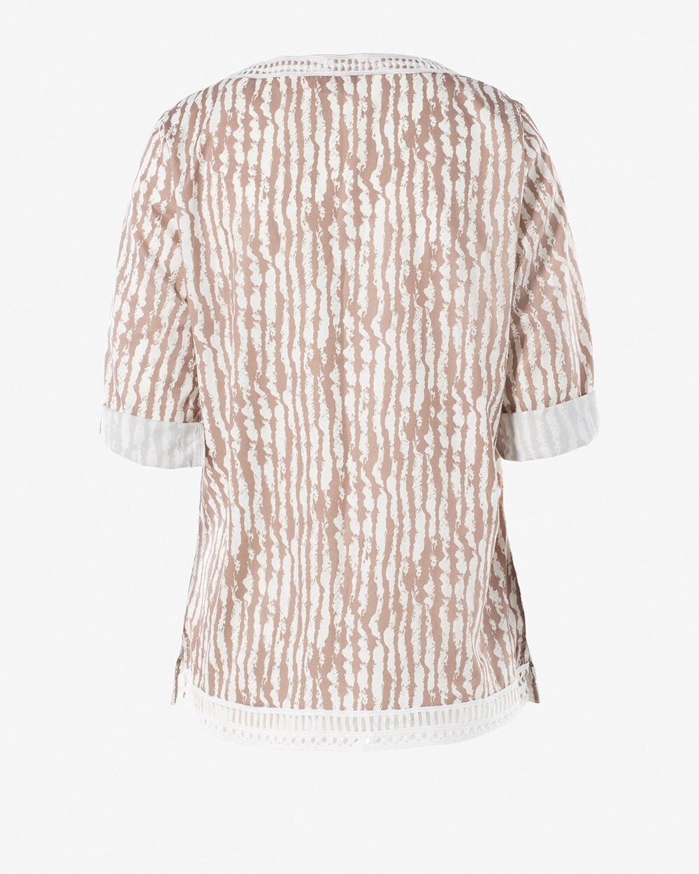 Highland Park Animal Embroidered Popover Top