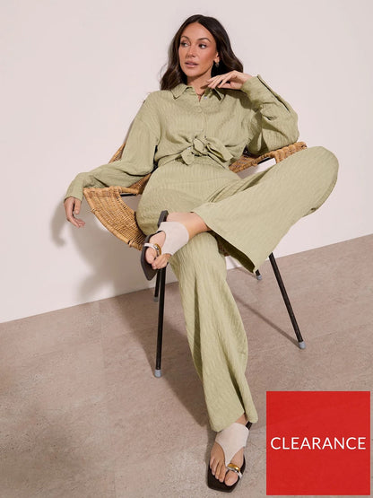 Michelle Keegan Textured Button Through Shirt