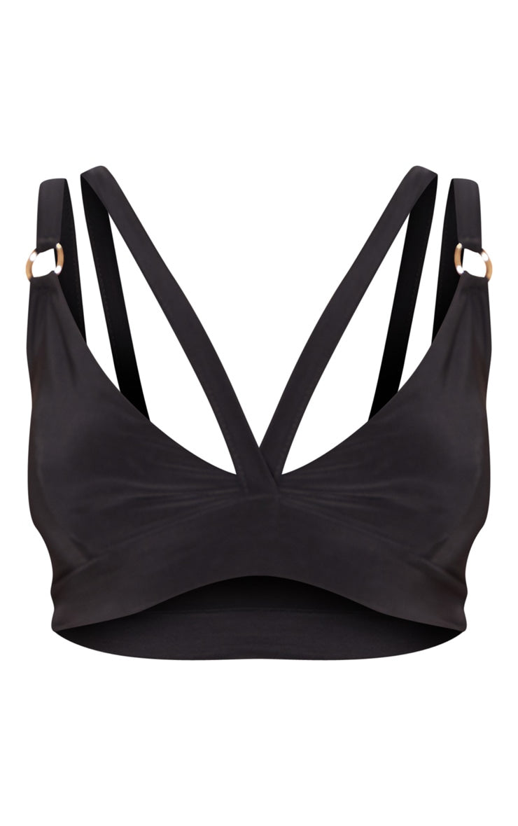 Slinky Bralet Top Black