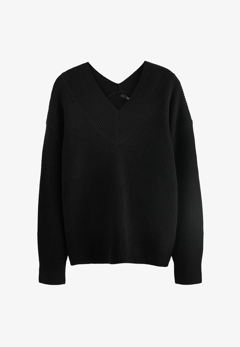 V-Neck Petite Jumper Black