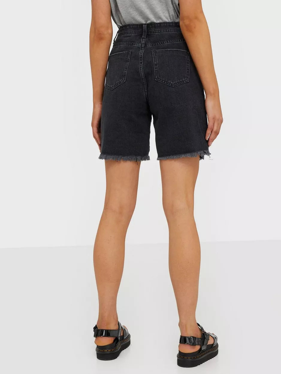 Longline Denim Shorts