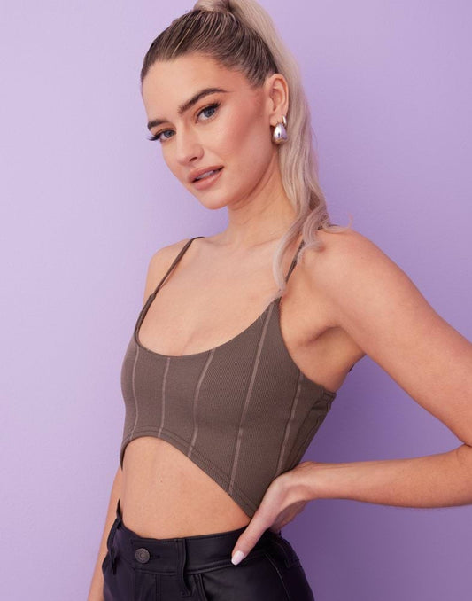 Bandage Skinny Strap Crop Top