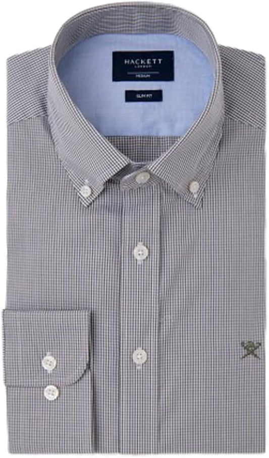 Mini Gingham Slim Fit Shirt Green