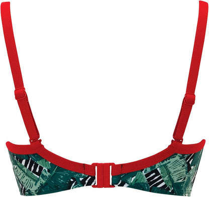 Paradise Palm Padded Balcony Bra Bikini Top