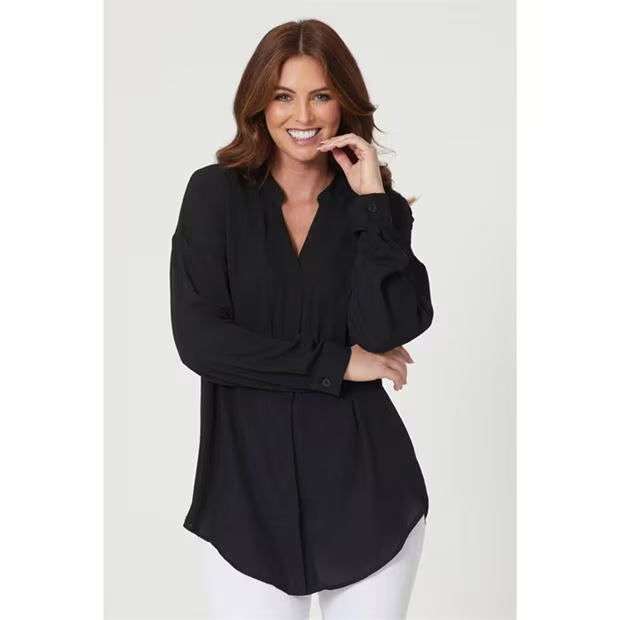 Long Sleeve V Neck Blouse