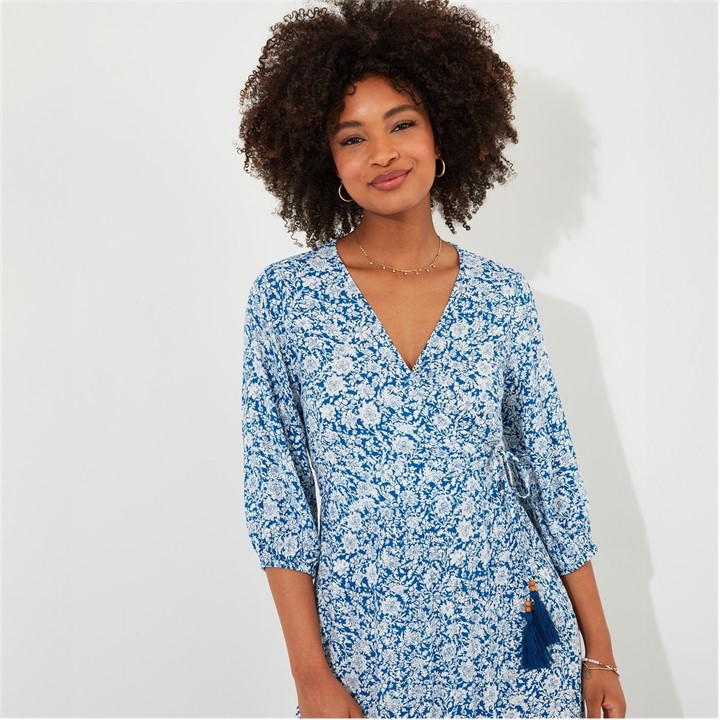 Wrap Blue Dress