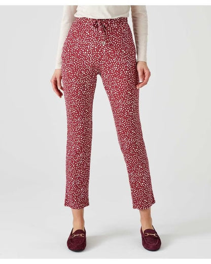 Bordeaux Spot Jersey Trouser