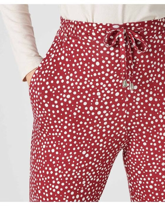 Bordeaux Spot Jersey Trouser
