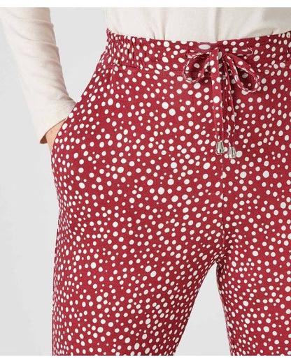 Bordeaux Spot Jersey Trouser