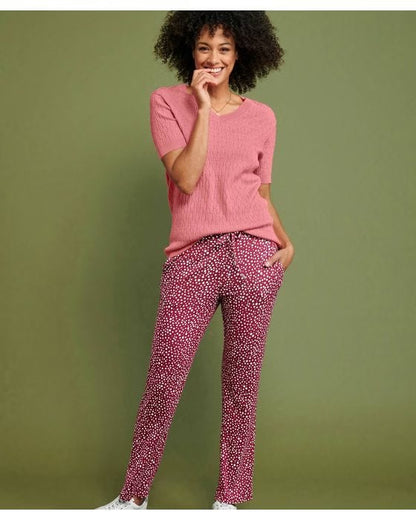 Bordeaux Spot Jersey Trouser