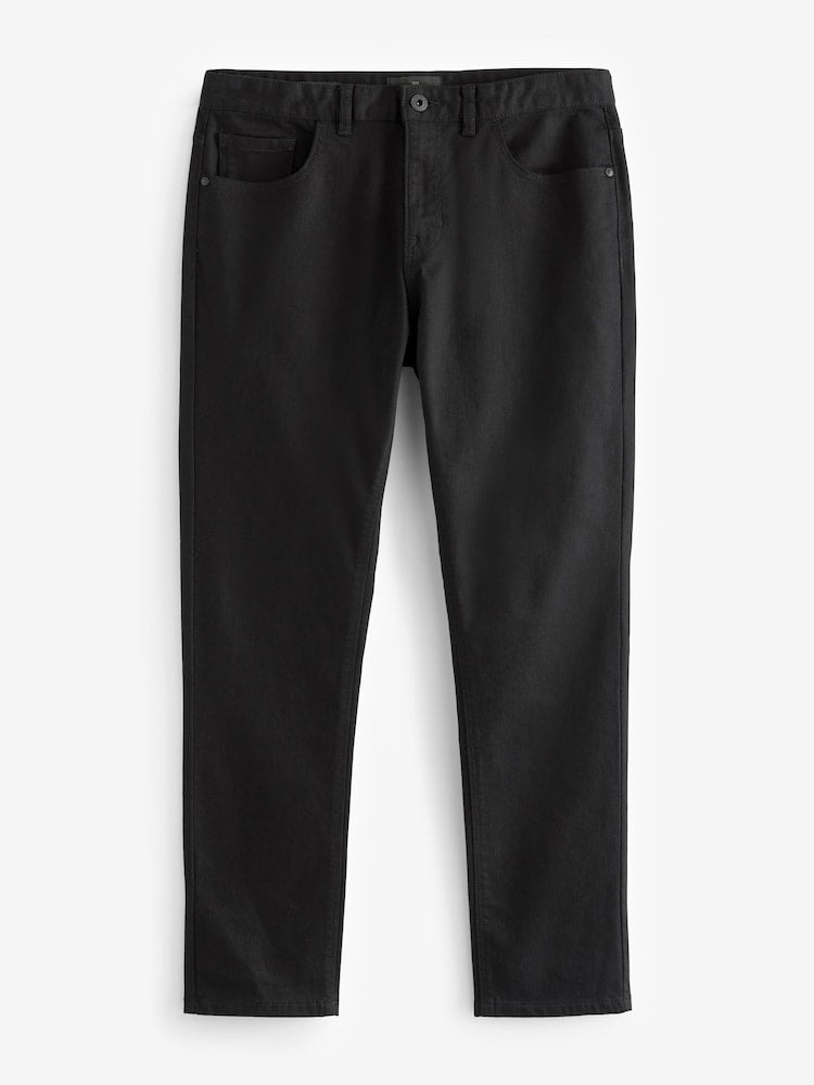 Black Solid Slim Fit Classic Stretch Jeans