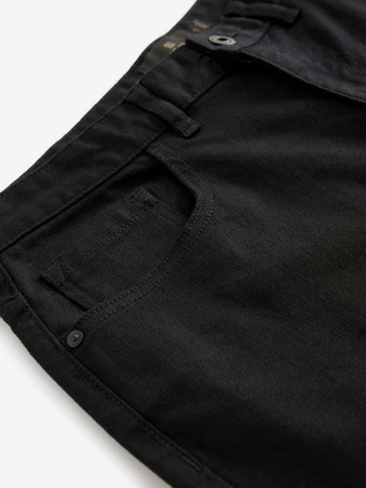 Black Solid Slim Fit Classic Stretch Jeans